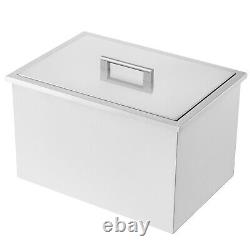 VEVOR 32 Quart Drop in Ice Chest Ice Cooler Ice Bin Stainless Steel 20x14x13