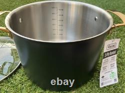 VIKING Cookware 8 Qt Quart Black & Copper Stainless Steel Stock Pot withGlass Lid