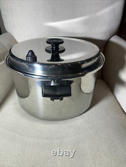 VTG Royal Prestige 12 Quart Stock Pot Dutch Oven 7 Ply Silver Alloy Copper USA