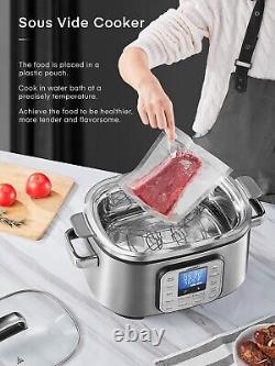 Versatile 10-in-1 Programmable Slow Cooker 6 Quart Stainless Steel A