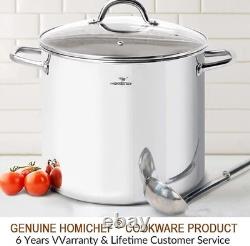 Versatile 20 Quart Stainless Steel Stock Pot Oven & Stovetop Safe