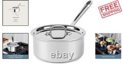 Versatile 3-Quart Stainless Steel Sauce Pan with Lid Professional Quality