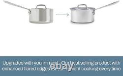Versatile 3-Quart Stainless Steel Sauce Pan with Lid Professional Quality
