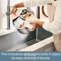 Versatile 6-Quart Stainless Steel Multipot with Straining Lid Oven Safe 600F