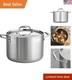 Versatile 8-quart Stainless Steel Stock Pot With Riveted Handles & Lid