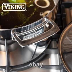 Viking 12 Quart Stainless Steel Stock Pot with Lid Induction Oven Dishwasher