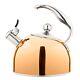 Viking 2.6 Quart Stainless Steel Whistling Tea Kettle With 3ply Base Rose Gold