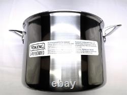 Viking 3-Layer Stainless Steel 8 Quart Stock Pasta Pot w Glass Lid, Brand New