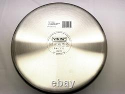 Viking 3-Layer Stainless Steel 8 Quart Stock Pasta Pot w Glass Lid, Brand New