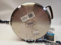 Viking 3-PLY Stainless Steel Soup Pot with Glass Lid 4 Quarts New