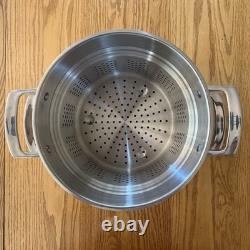 Viking & All Clad 3-Ply Stainless Steel Pasta Pot with Lid, 8 Quart, 4 Piece Set