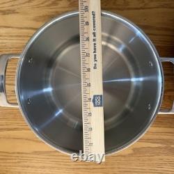 Viking & All Clad 3-Ply Stainless Steel Pasta Pot with Lid, 8 Quart, 4 Piece Set