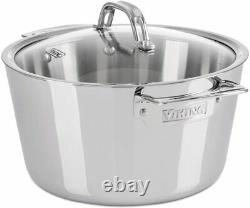 Viking Contemporary 3-Ply Stainless Steel 5.2-Quart Dutch Oven NEW
