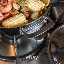 Viking Culinary 3-Ply Stainless Steel Stock Pot, 12 Quart, Includes Metal Lid