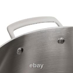 Viking Culinary 3-Ply Stainless Steel Stock Pot, 12 Quart, Includes Metal Lid