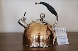 Viking Culinary 3-Ply Stainless Steel Whistling Tea Kettle 2.6 Quart Copper NEW