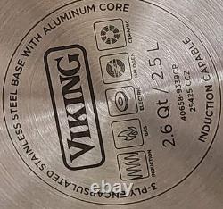 Viking Culinary 3-Ply Stainless Steel Whistling Tea Kettle 2.6 Quart Copper NEW