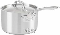 Viking Professional 5-Ply 3-Quart Stainless Steel Sauce Pan with Lid Satin Finis