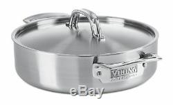 Viking Professional 5-Ply Stainless Steel Casserole Pan, 3.4 Quart