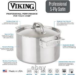 Viking Professional 5-Ply Stainless Steel Saucepan, 2 Quart