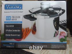 Viking Stainless Steel Pressure Cooker 8 Quart Brand New Never Used