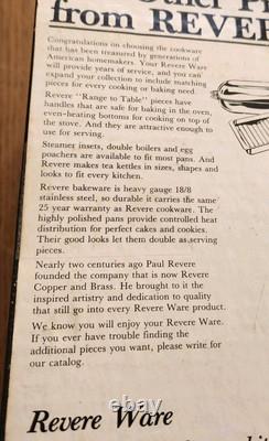 Vintage Revere Ware 1558 8 Quart Multi-Cooker Inset Stainless Steel BRAND NEW