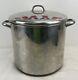 Vintage Revere Ware 20 Quart Stock Pot Stainless Steel. Copper Bottom Rome Ny