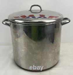 Vintage Revere Ware 20 Quart Stock Pot Stainless Steel. Copper Bottom Rome NY