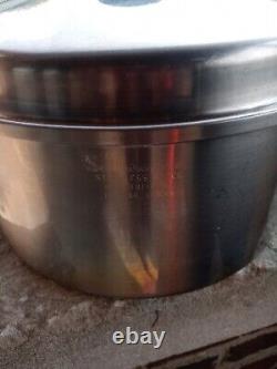Vintage SaladMaster 18/8 Tri-clad Stainless Steel 6 Quart Stock Pot w Vapo lid