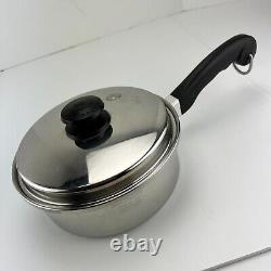 Vintage Saladmaster 18-8 Tri-Clad Stainless Steel Cookware Skillet 1 2 3 6 Quart