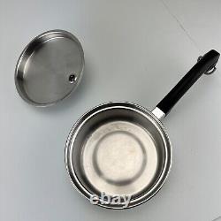 Vintage Saladmaster 18-8 Tri-Clad Stainless Steel Cookware Skillet 1 2 3 6 Quart