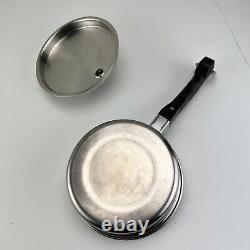 Vintage Saladmaster 18-8 Tri-Clad Stainless Steel Cookware Skillet 1 2 3 6 Quart