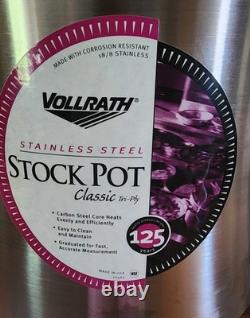 Volrath 38 ½-quart Tri-Ply stainless steel stockpot. New With Cover