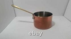 Vtg All-Clad COPR CHEF 2 quart Copper & Brass Sauce Pan NICE Made in USA