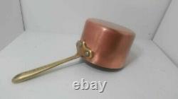 Vtg All-Clad COPR CHEF 2 quart Copper & Brass Sauce Pan NICE Made in USA