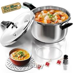 WantJoin Pressure Cooker, 12 Quart Stainless Steel Pressure Canner