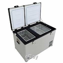 Whynter 90 Quart Dual Zone Portable Fridge/Freezer with Wheels New