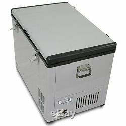 Whynter FM-85G 85 Quart Portable Fridge, AC 110V/ DC 12V True Freezer Gray