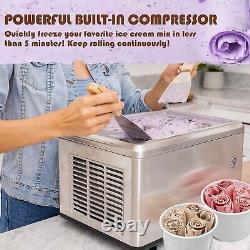 Whynter ICR-300SS 0.5-Quart Stainless Steel Rolled Ice Cream Maker with Compress