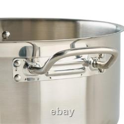 Winco 10 Quart Stainless Steel Brazier with Lid