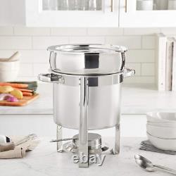 Winco Commercialgrade Stainless Steel Brazier With Lid 15 Quart