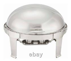Winco Oval Roll Top Chafer, 8-Quart stainless steel catering, hotels, banquet