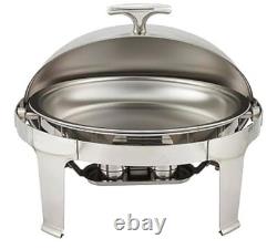 Winco Oval Roll Top Chafer, 8-Quart stainless steel catering, hotels, banquet