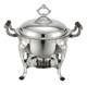 Winco Round Crown Chafer, 6-quart, Stainless Steel