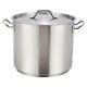 Winware 12 Quart Stainless Steel Stock Pot With Cover Silver