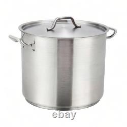 Winware SST-40 Stainless Steel 40 Quart Stock Pot with Cover