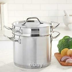 Winware Stainless 8 Quart Double Boiler with Cover, Stainless Steel