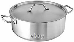 Winware Stainless Steel 20 Quart Brasier with Cover