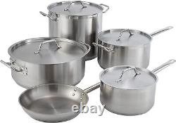 Winware Stainless Steel 32 Quart Stock Pot with Cover, Silver