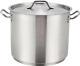 Winware Stainless Steel 80 Quart Stock Pot With Cover, Silver